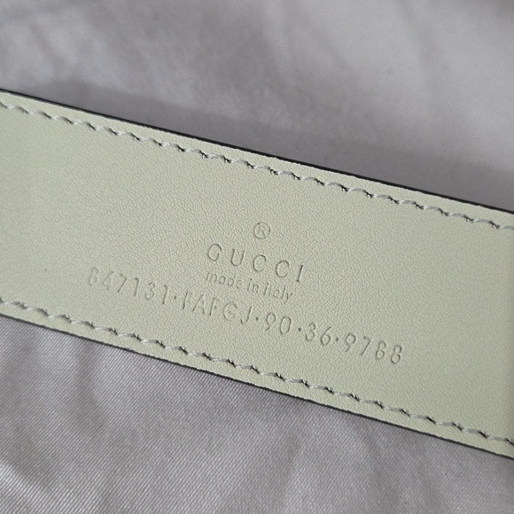 Skinny Gucci Reversible Monogram Belt Gold GG Buckle 90cm main image 16